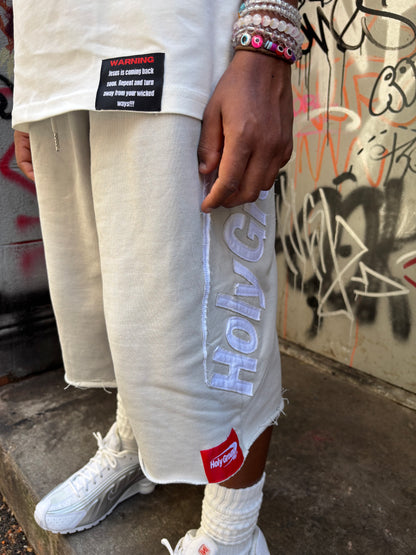 Holy Ground 3/4 Sweat Shorts-Gray