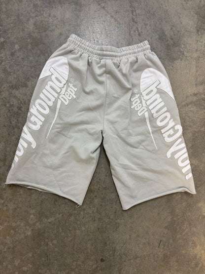 Holy Ground 3/4 Sweat Shorts-Gray