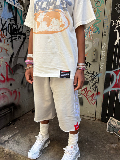 Holy Ground 3/4 Sweat Shorts-Gray