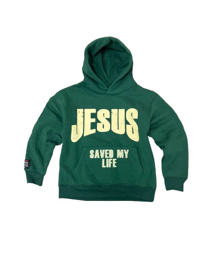 Jesus Saved My Life (Heavyweight hoodie)Green