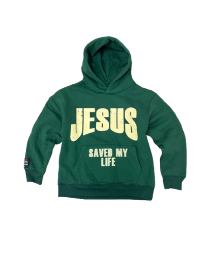 Jesus Saved My Life (Heavyweight hoodie)Green