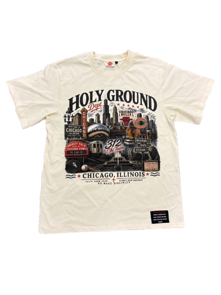 Holy Ground Chicago City Tee – Cream