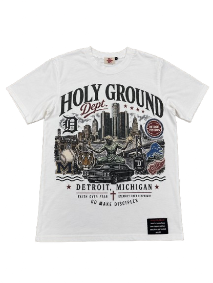 Holy ground Detroit City Tee-White